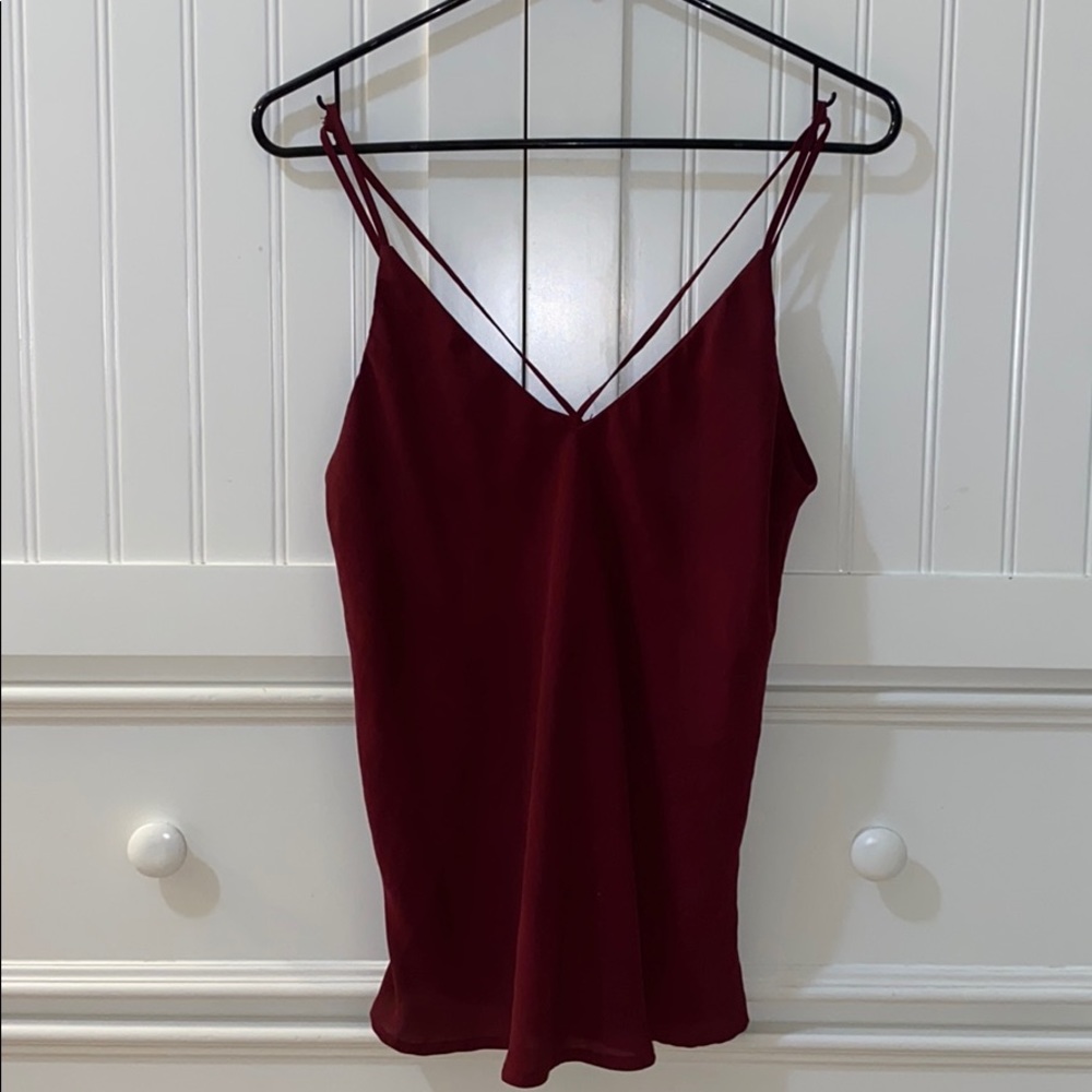 •Ambiance Women’s Maroon Strappy Top
